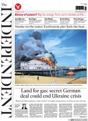 The Independent () Newspaper Front Page for 31 July 2014