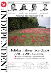 The Independent () Newspaper Front Page for 31 July 2017