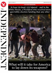 The Independent () Newspaper Front Page for 3 October 2017