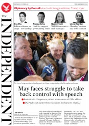 The Independent () Newspaper Front Page for 3 October 2018
