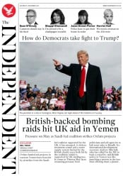 The Independent () Newspaper Front Page for 3 November 2018
