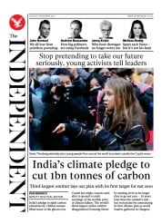 The Independent () Newspaper Front Page for 3 November 2021