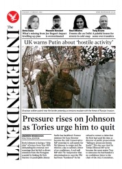 The Independent () Newspaper Front Page for 3 February 2022