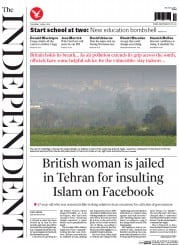 The Independent () Newspaper Front Page for 3 April 2014