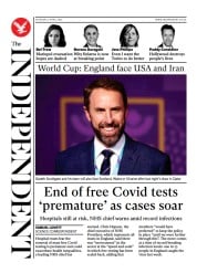 The Independent () Newspaper Front Page for 3 April 2022