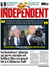 The Independent () Newspaper Front Page for 3 May 2013