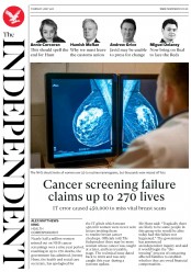 The Independent () Newspaper Front Page for 3 May 2018