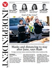 The Independent () Newspaper Front Page for 3 May 2021