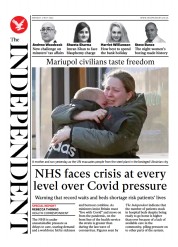 The Independent () Newspaper Front Page for 3 May 2022