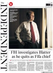 The Independent () Newspaper Front Page for 3 June 2015
