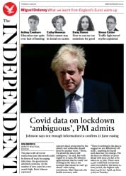The Independent () Newspaper Front Page for 3 June 2021