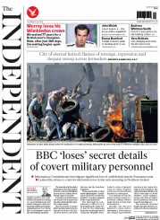 The Independent () Newspaper Front Page for 3 July 2014