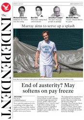 The Independent () Newspaper Front Page for 3 July 2017