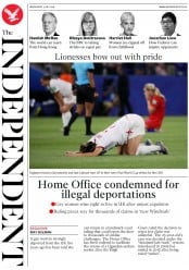 The Independent () Newspaper Front Page for 3 July 2019