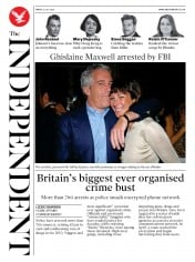 The Independent () Newspaper Front Page for 3 July 2020