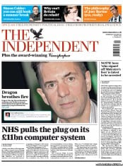 The Independent () Newspaper Front Page for 3 August 2011
