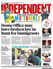 The Independent () Newspaper Front Page for 3 August 2013