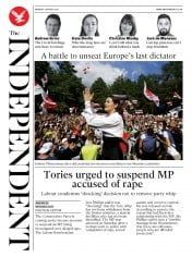 The Independent () Newspaper Front Page for 3 August 2020