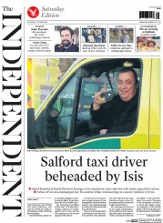The Independent () Newspaper Front Page for 4 October 2014