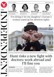 The Independent () Newspaper Front Page for 4 October 2016