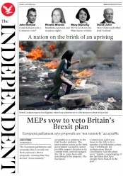 The Independent () Newspaper Front Page for 4 October 2019