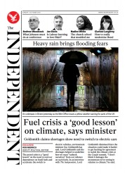 The Independent () Newspaper Front Page for 4 October 2021