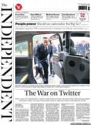 The Independent () Newspaper Front Page for 4 December 2013