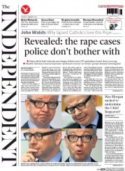 The Independent () Newspaper Front Page for 4 February 2014