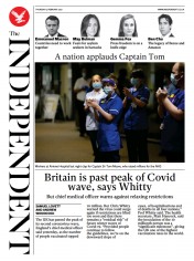 The Independent () Newspaper Front Page for 4 February 2021