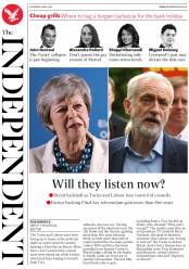 The Independent () Newspaper Front Page for 4 May 2019