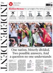 The Independent () Newspaper Front Page for 4 July 2015