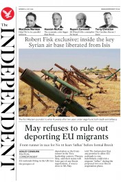 The Independent () Newspaper Front Page for 4 July 2016