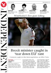 The Independent () Newspaper Front Page for 4 July 2017