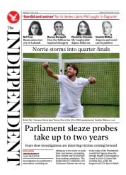 The Independent () Newspaper Front Page for 4 July 2022