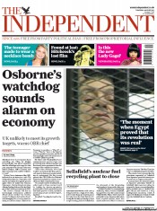 The Independent () Newspaper Front Page for 4 August 2011