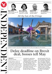 The Independent () Newspaper Front Page for 4 August 2017