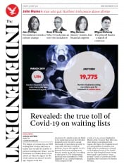 The Independent () Newspaper Front Page for 4 August 2020