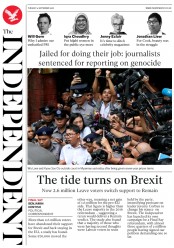 The Independent () Newspaper Front Page for 4 September 2018