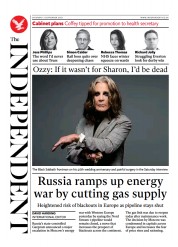 The Independent () Newspaper Front Page for 4 September 2022