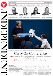 The Independent () Newspaper Front Page for 5 October 2017