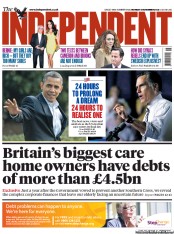 The Independent () Newspaper Front Page for 5 November 2012