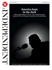 The Independent () Newspaper Front Page for 5 November 2020