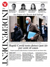 The Independent () Newspaper Front Page for 5 December 2020