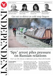 The Independent () Newspaper Front Page for 5 January 2019