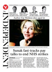 The Independent () Newspaper Front Page for 5 January 2023