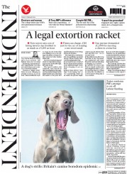 The Independent () Newspaper Front Page for 5 February 2016