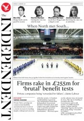 The Independent () Newspaper Front Page for 5 February 2018
