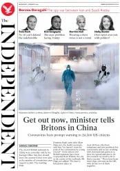 The Independent () Newspaper Front Page for 5 February 2020