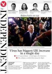 The Independent () Newspaper Front Page for 5 March 2020