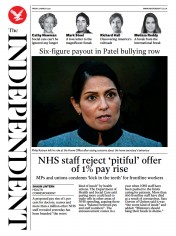 The Independent () Newspaper Front Page for 5 March 2021